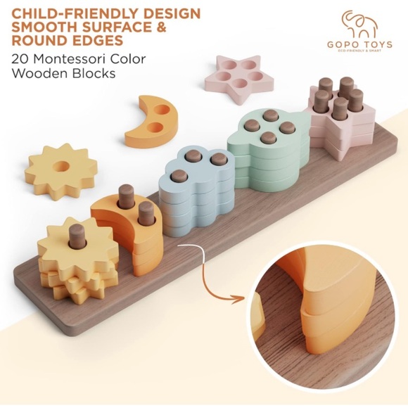 Baby’s Gopo Toys Stars Stacker - Picture 2 of 3